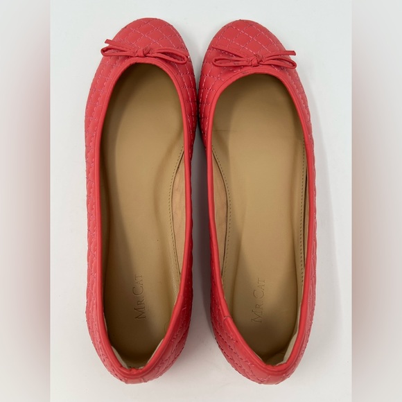 MR. Cat Brazilian Women’s Matelassê Ballet Flat Coral Pink Shoes Slip On Sz 9/39 - Picture 7 of 8